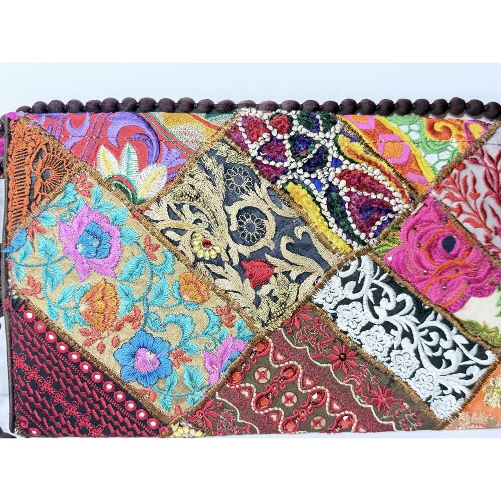 Aria Maniadis Patchwork Boho Crossbody Bag Handmade Crete Greece - Picture 8 of 9